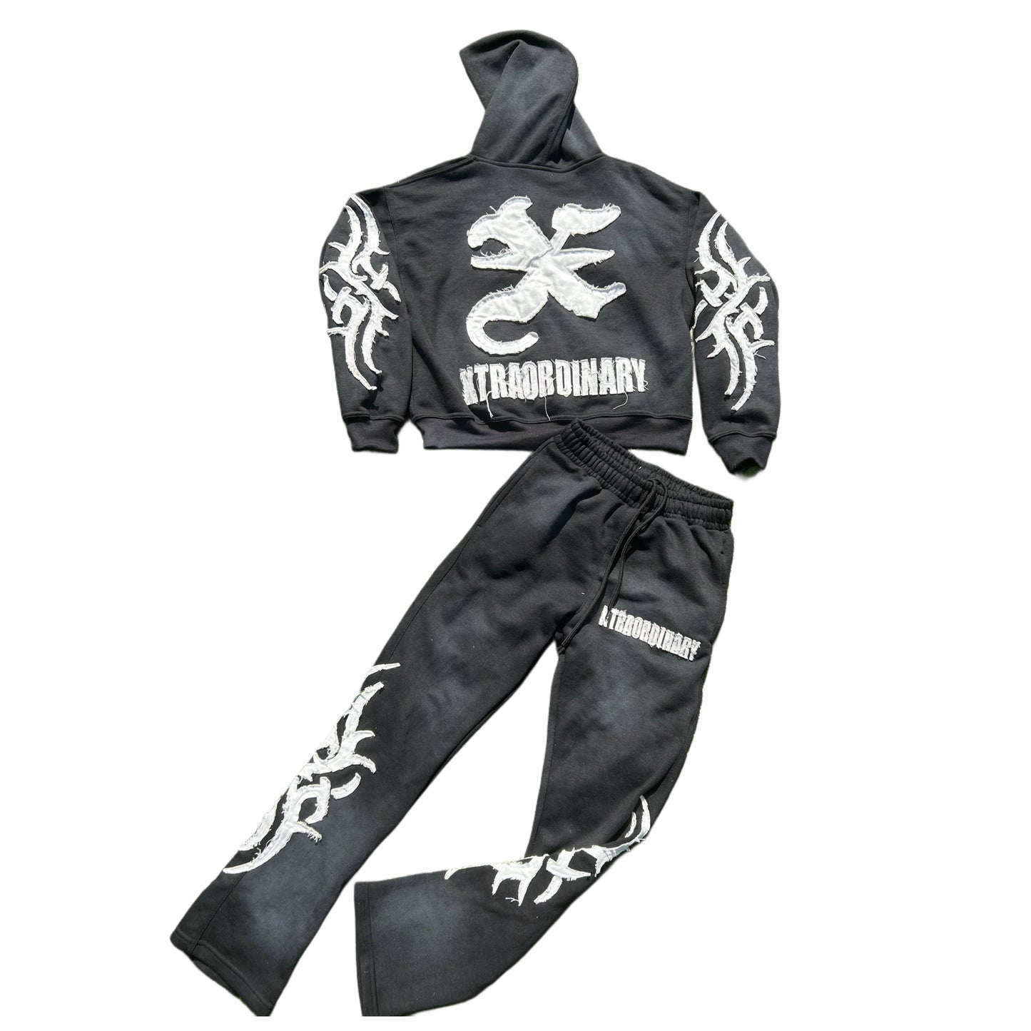 Distressed Zip-Up Set