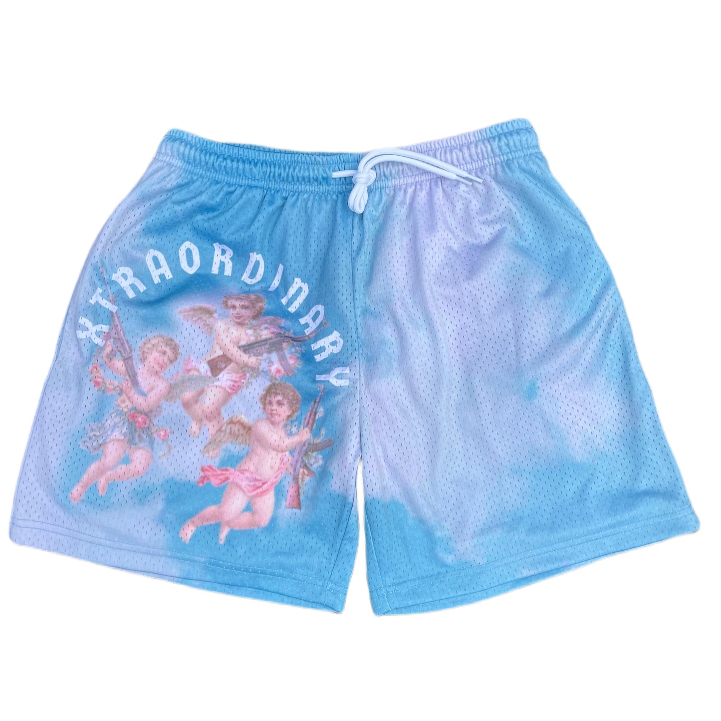 “Deadly Angels” Mesh Shorts