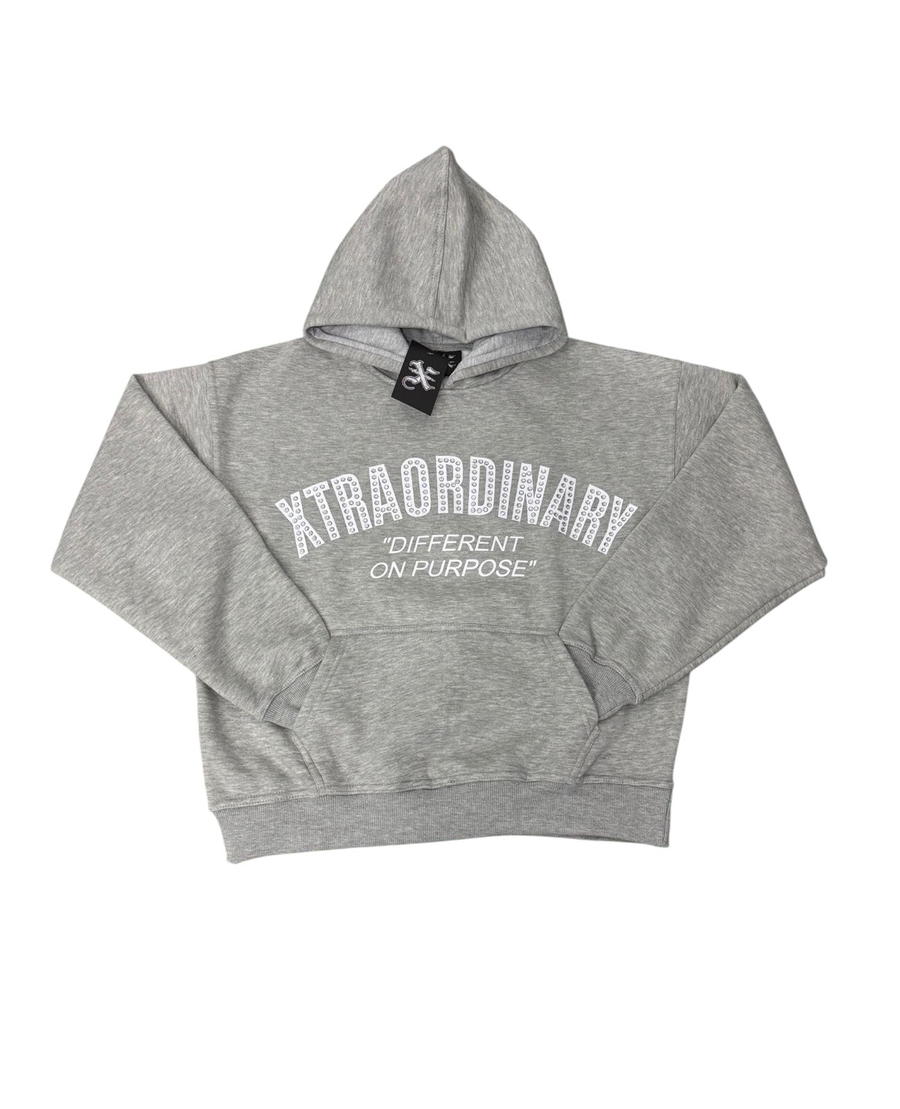 Grey “Rhinestone” Hoodie