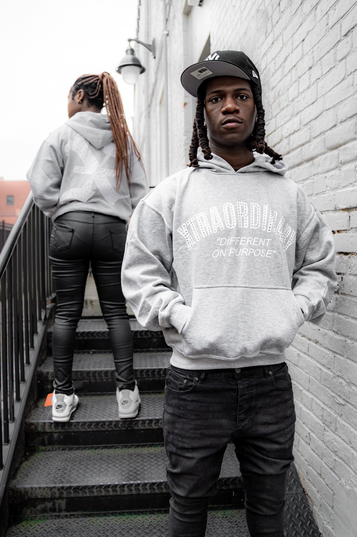 Grey “Rhinestone” Hoodie