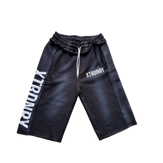 Acid Wash “XTRDNRY” Long Shorts